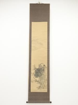 伊藤響浦筆　四つ手網図　肉筆紙本掛軸